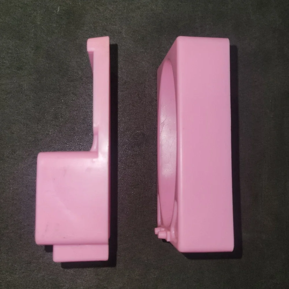Arco Vintage Pink & Hot Pink Plastic Bathroom Vanity Dollhouse Furniture Lot